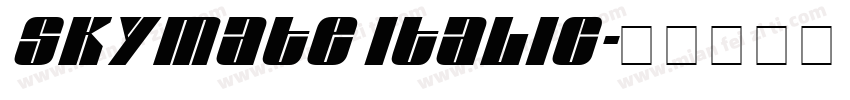 Skymate Italic字体转换